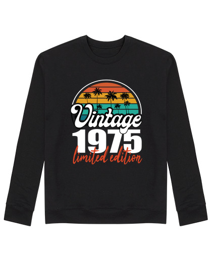 Sweat Unisexe millésime anniversaire rétro 1975 limit