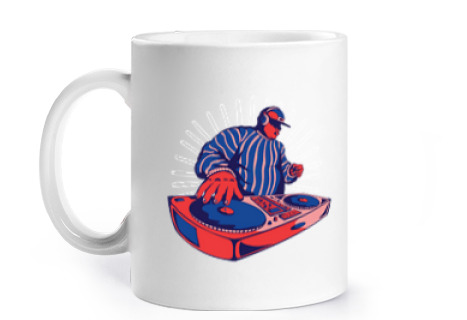 Image of mug dj hip hop street art rap rare drawing d