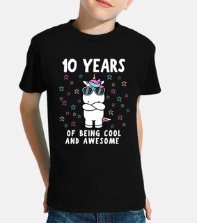 10 ° compleanno 10 anni cool unicorno