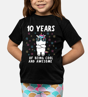 10th Birthday 10 Years Cool Unicorn