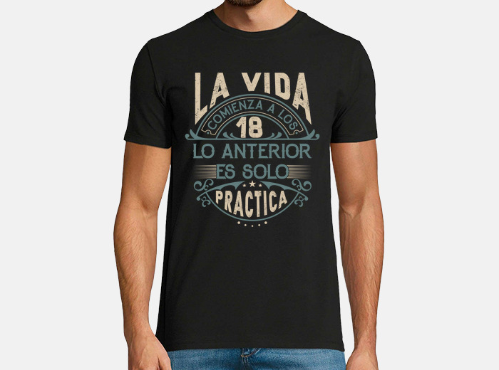 Camiseta 18 cumpleaños chico chica 18