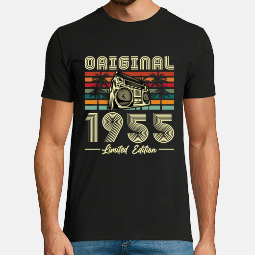 70th Birthday T-Shirt For Men - Classic 1955 Retro Design Personalized Gift