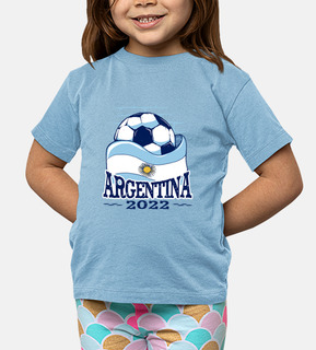 2022 world cup children&#39;s football t-shirt i support argentina collector&#39;s design