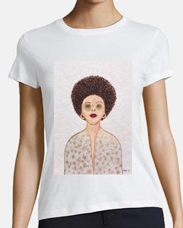24 Mujer, manga corta, blanca, algodón orgánico