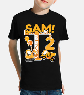 2 ° compleanno nome sam escavatore