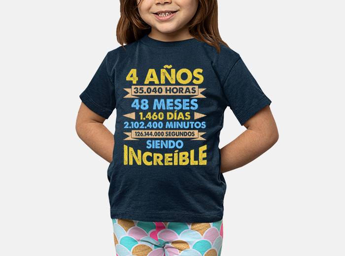 Camiseta ninos 4 anos regalo de 4 cu. laTostadora Mexico