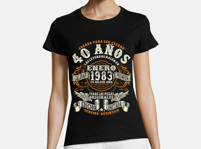 Camiseta 40 anos cumpleanos enero laTostadora