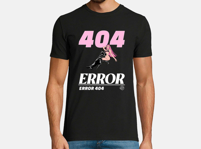 404 error anime girl fan style error t-shirt