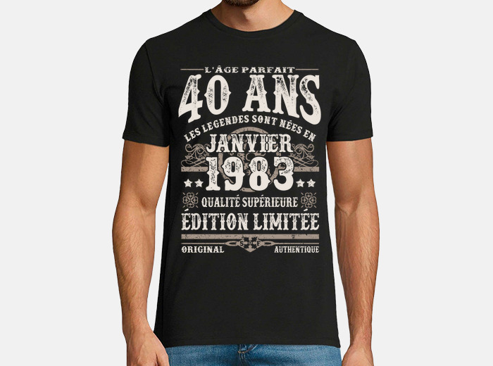 T shirt discount anniversaire 40 ans