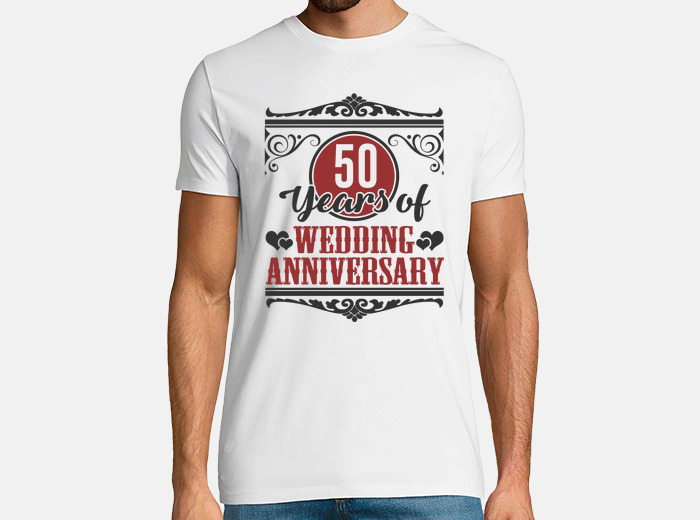Donna 50 Anni 50° Anniversario di Matrimonio Maglietta con Collo a V 