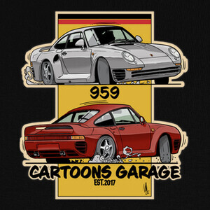 959 cartoon garage T-shirts