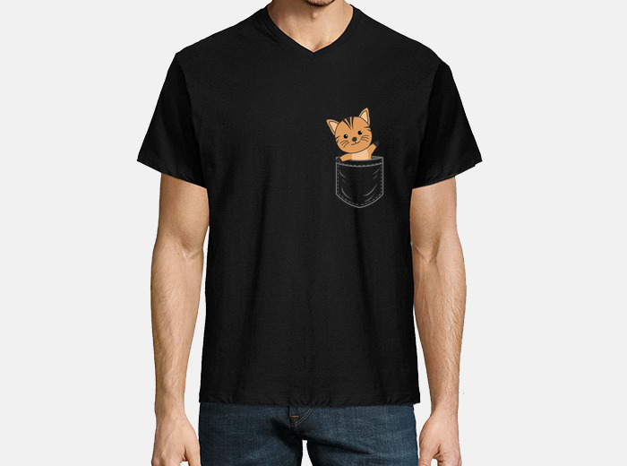 Maglia con gatto store nel taschino