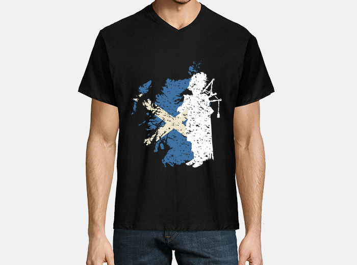 Femme Cadeau cornemuse hommes Cornemuse écossaise Cadeau musique T-Shirt avec Col en V 