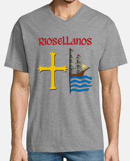riosellanos, light background. man, short sleeves closed v-neck, tri-blend gray