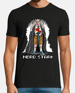  nerd  stark trône blanc  tee shirt  noire