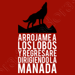 Sudadera roja arrójame a los lobos | laTostadora