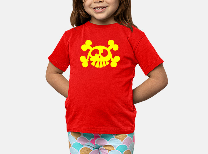 Tee shirt enfant t te de mort jaune enfant tostadora