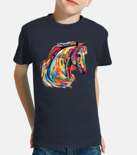 abstract colorful horse