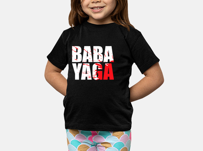 Action film lovers baba yaga gear kids t shirt. tostadora