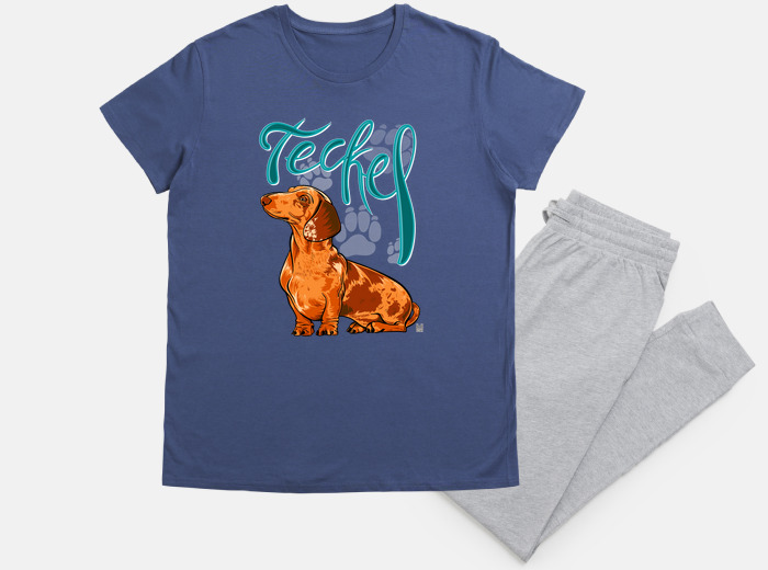 Adult pajamas dachshund dog 001 pyjama tostadora