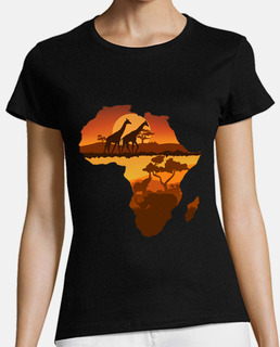 africa map and landscape