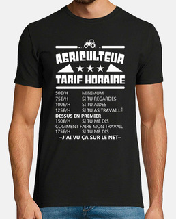 Agriculteur tarif horaire t-shirt homme