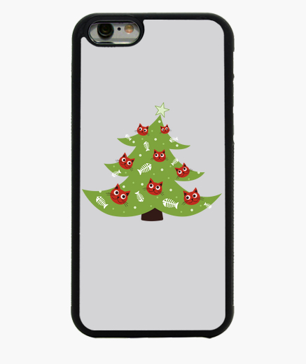 Immagini Natale Iphone 6.Cover Iphone 6 6s Albero Di Natale Con Ornamenti Di Pesce Gatto Tostadora It