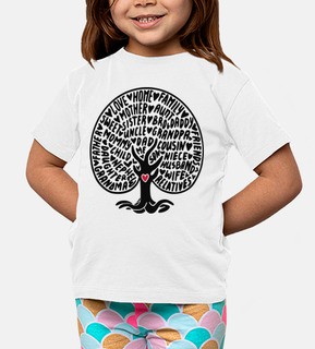 albero genealogico di famiglia amore bambini t-shirt