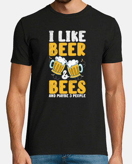 amante de la cerveza abejas bebiendo cervezas fiesta de pub