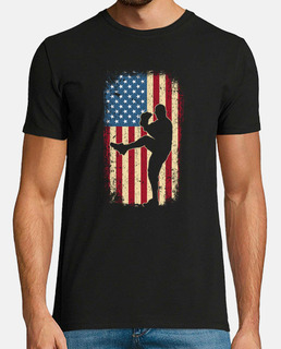 American USA Flag Patriotic Baseball Pitcher