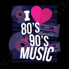 Póster amo la música de los 80 y 90