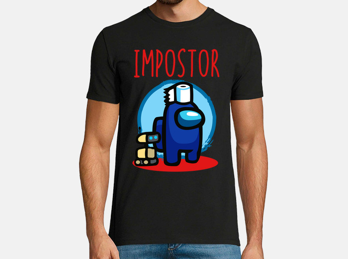 Playera among us impostor azul laTostadora Mexico