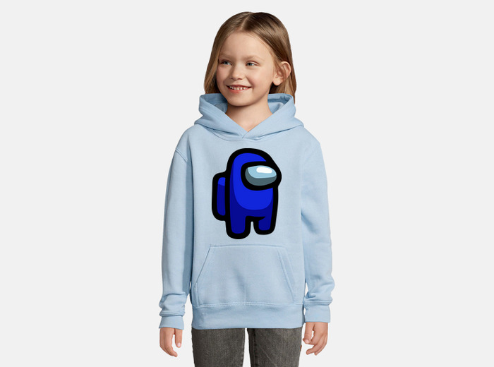 Among us dark blue kids hoodie