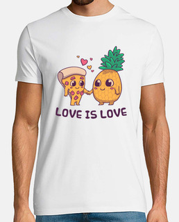 Amor LGTB Pizza con Piña Camiseta