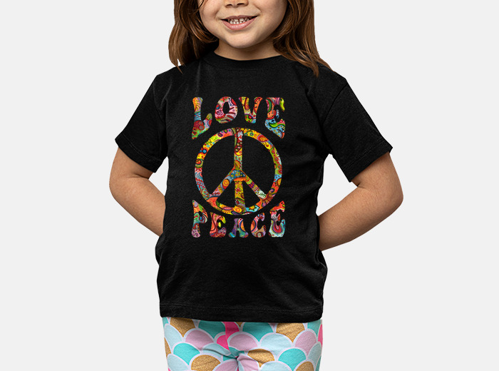 Camisetas niños amor paz signo hippie | laTostadora