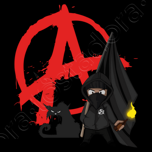 poster anarchy black cat