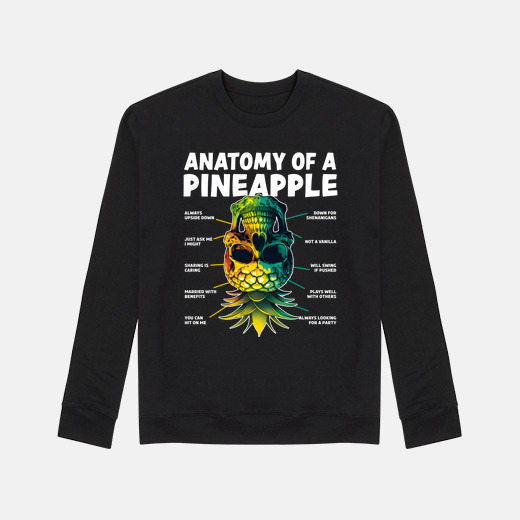 Sudadera anatomía de una piña al revés | laTostadora