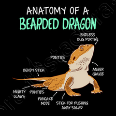 Anatomy of a bearded dragon funny pet hoodie tostadora