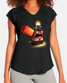 angry lighter - women&#39;s sports t- t-shirt