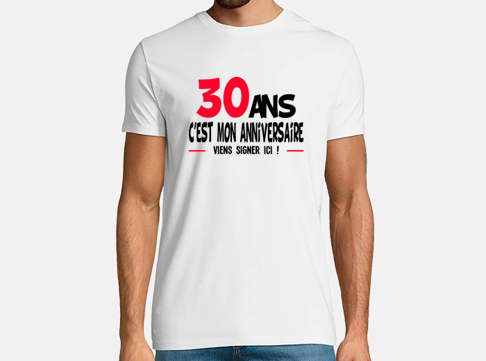 T-shirt anniversaire femme 30 ans