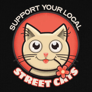T-shirt sostieni i tuoi gatti di strada locali