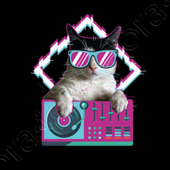 Tee Shirt Arc En Ciel Colore Dj Chat Tostadora Tee Shirt Arc En Ciel Colore Dj Chat Tostadora