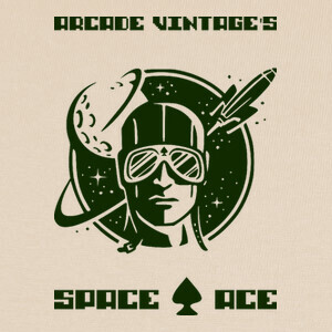Camisetas Arcade Vintage's Space Ace Verde