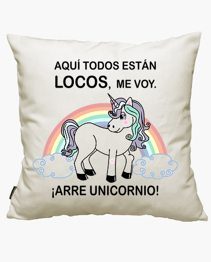 Funda cojín Arre unicornio | laTostadora Funda Cojín Arre unicornio Arcoiris