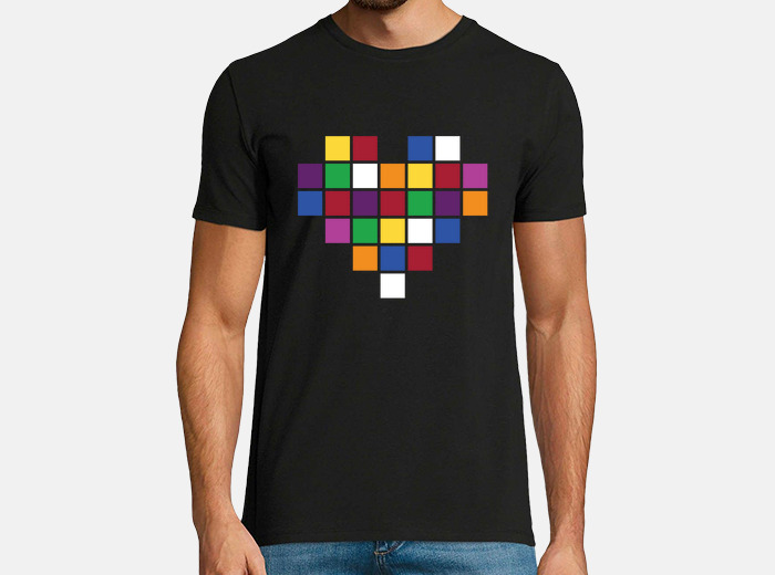 Tee Shirt Art De Coeur Pixel Multicolore 8 Bits 1926799 Tostadorafr