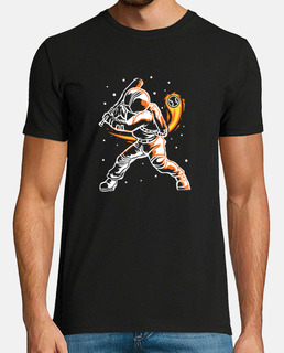 Astronaut Baseball Player With Baseball Bat