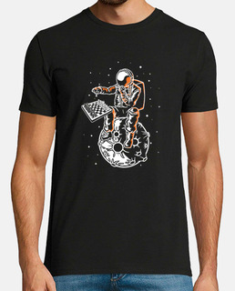 astronauta tablero de ajedrez gracioso jugador de ajedrez