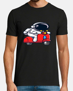 astronaute sur son scooter