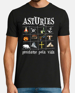 Asturies 2017 fondo oscuro - Camiseta de manga corta