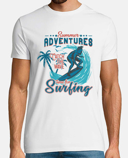 aventuras de verano captura la ola tiempo para surfear camiseta veraniega